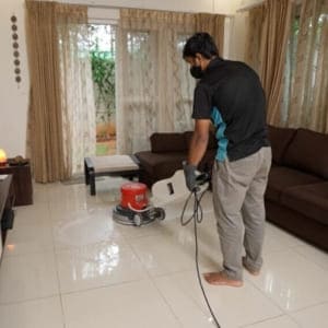 mosaic floor polishing